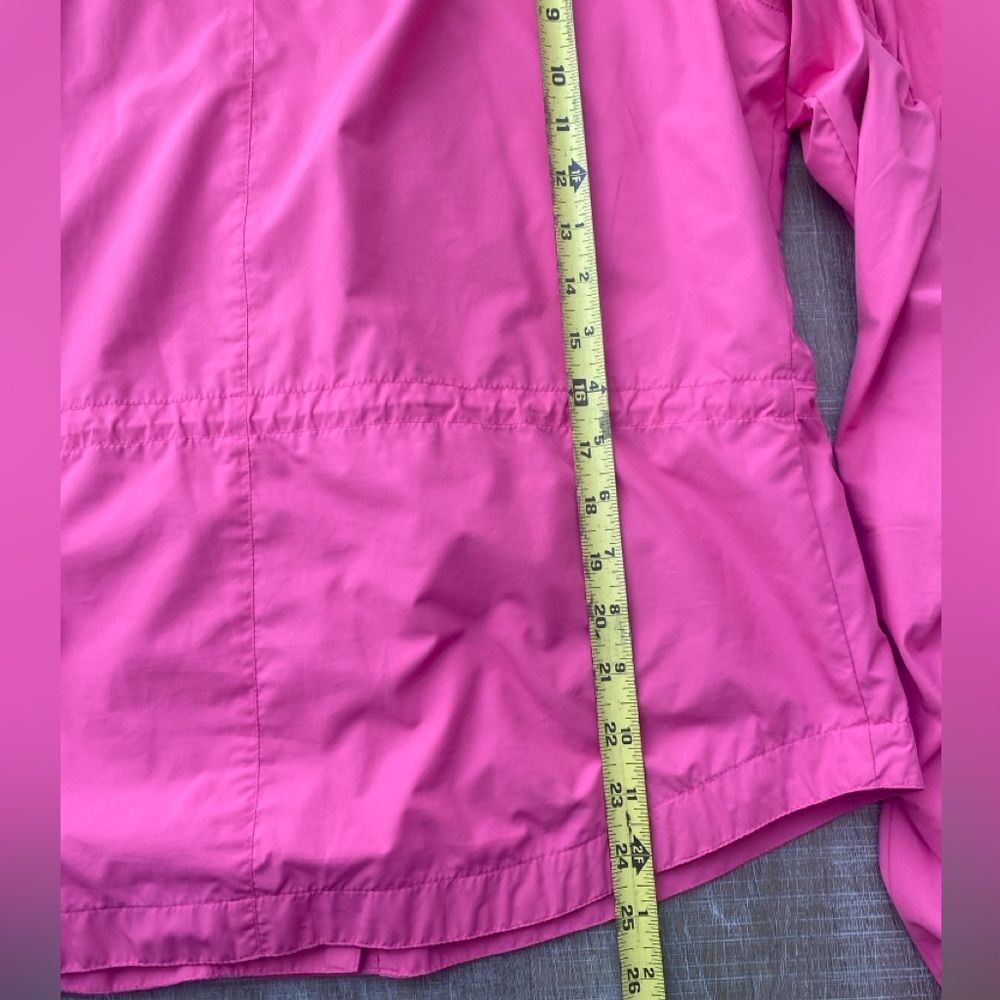 Bebe Sport Relaxed-Fit Hooded Jacket Pink Womens L Large Lightweight Windbreaker - Picture 13 of 13